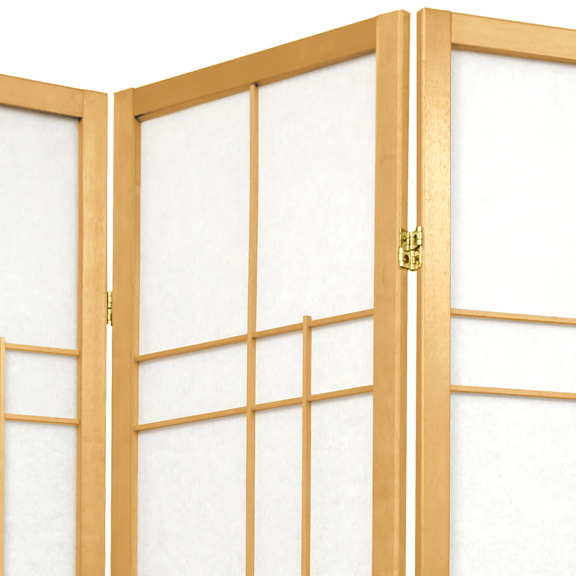 Oriental Furniture 6 ft. Tall Eudes Shoji Screen - Natural - 4 Panel