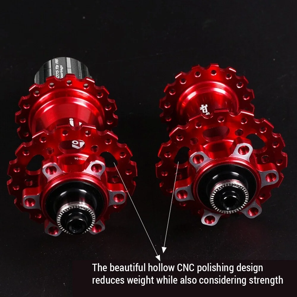 1 Pair MTB Bike Hub Front Rear HG 8-11 Speed 4 Claws 36 Holes Disc Brake Hubs with Quick Release Lever