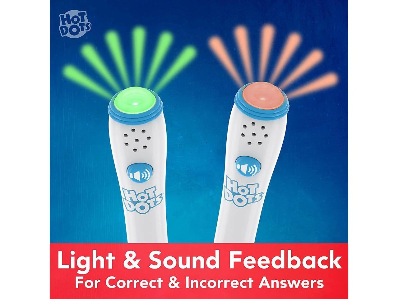 Educational Insights Hot Dots Light-Up Interactive Pen, Set of 6 Pens, Interactive Learning, Compatible with Any Hot Dots Set