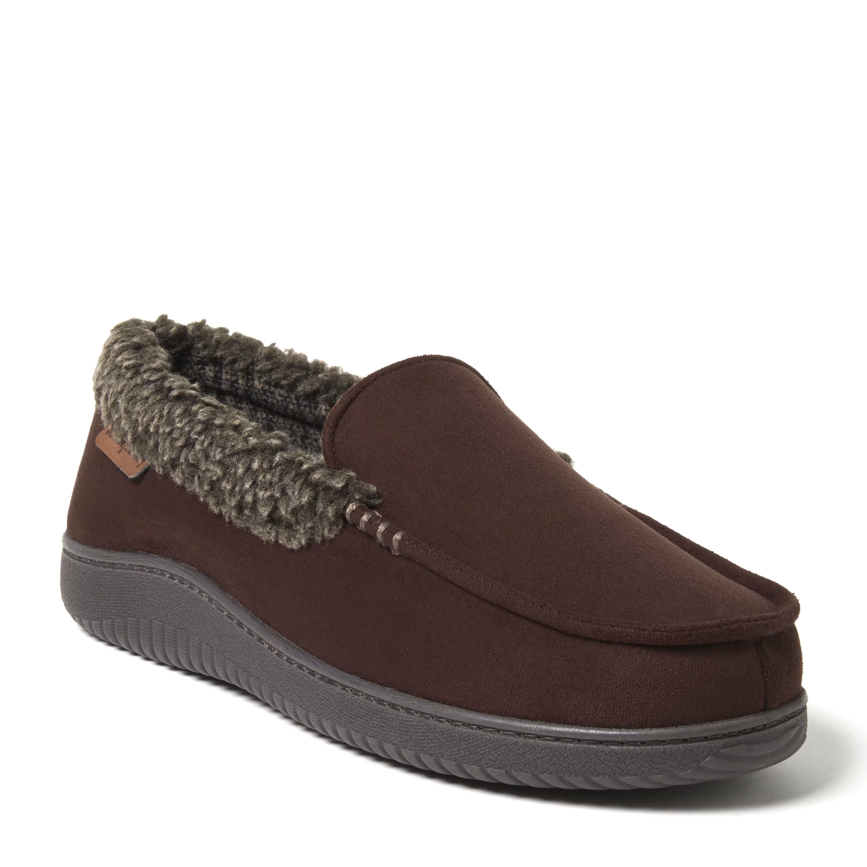 Dearfoams Men's Alexander Microsuede Moccasin Slipper