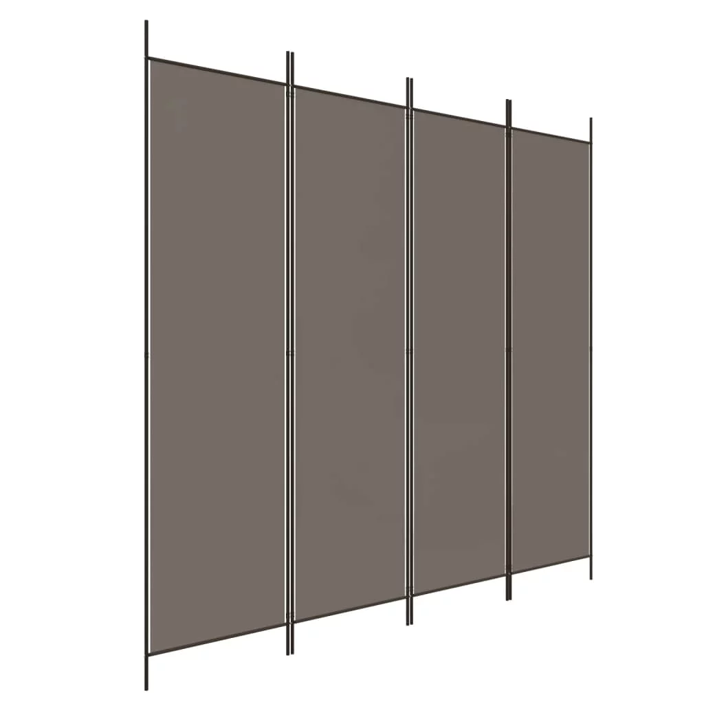 Anself 4-Panel Room Divider Anthracite 78.7