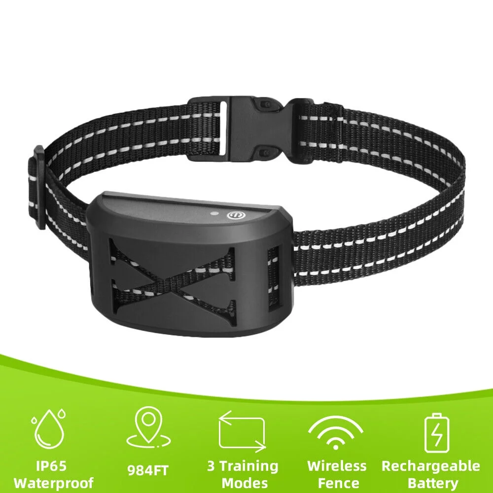 Paddsun Wireless Electric Dog Fence Pet Containment System Shock Collars For 2 Dogs Safe
