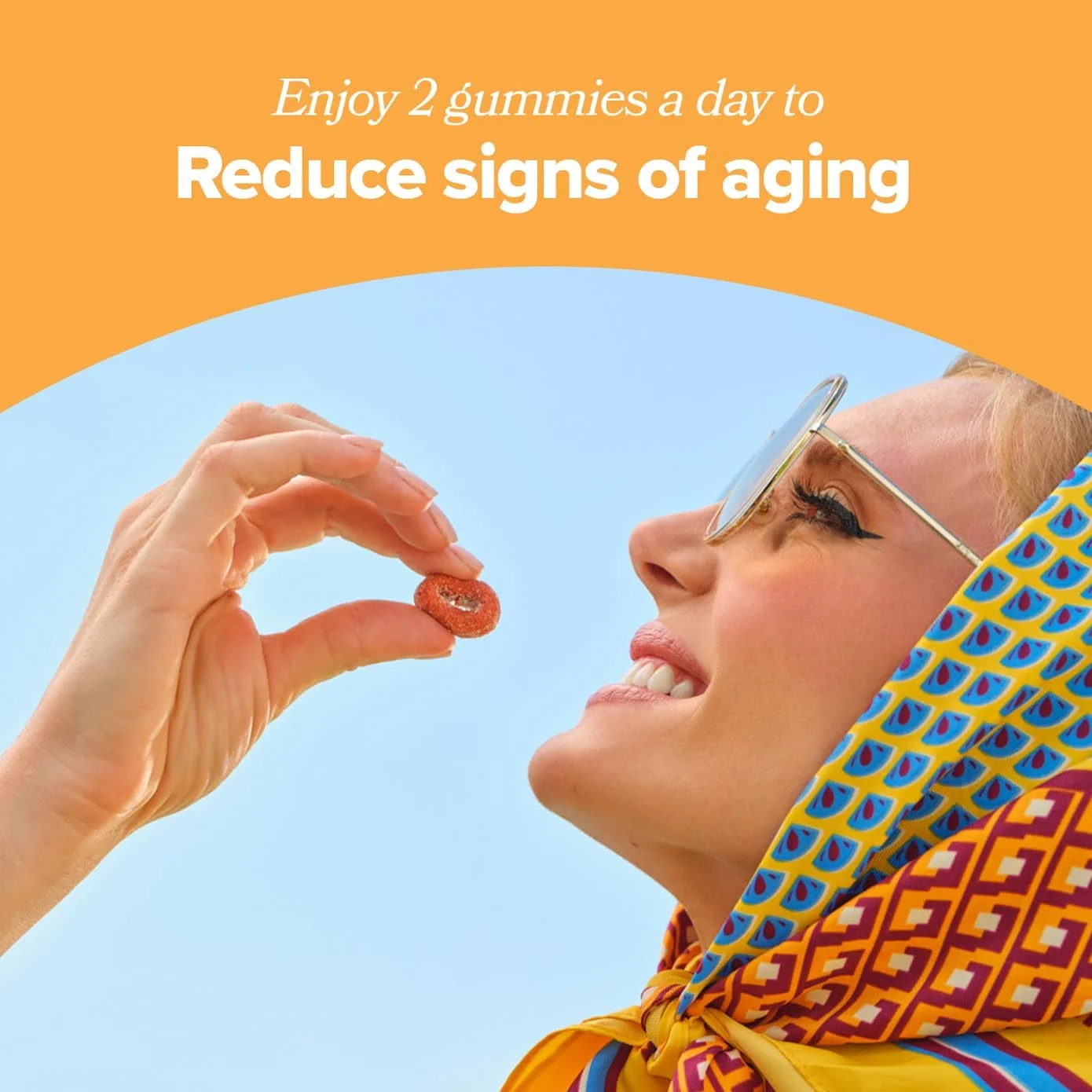 RETRO Gummy Glowing Skin Vitamins for Collagen Production - Astaxanthin, Vitamin E, Bamboo Extract, Hibiscus, & Vitamin C - Vegan Gummies for Smooth Skin & Hydration, 50 Count (Pack of 1)