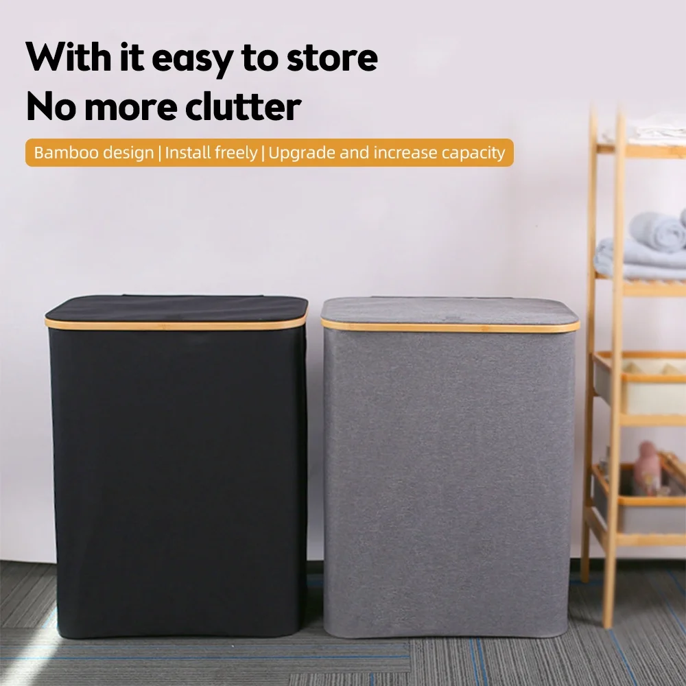 Laundry basket,Laundry Hamper With Clothes With Handles 160l Laundry Hamper Lid Collapsible 3 Collapsible 3 Dividers With Lid Collapsible 3 Dividers Dirty Hamper With Lid Laundry Room Snnozy