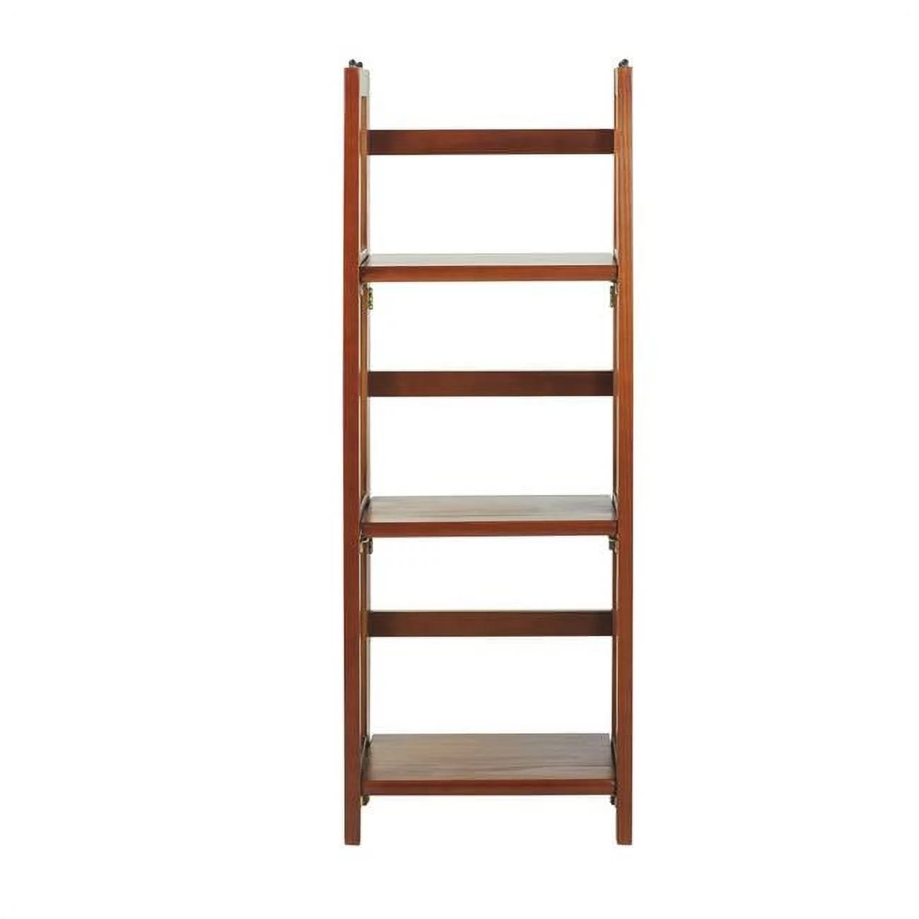 14 in. 3-Shelf Folding Bookcase, Mahogany