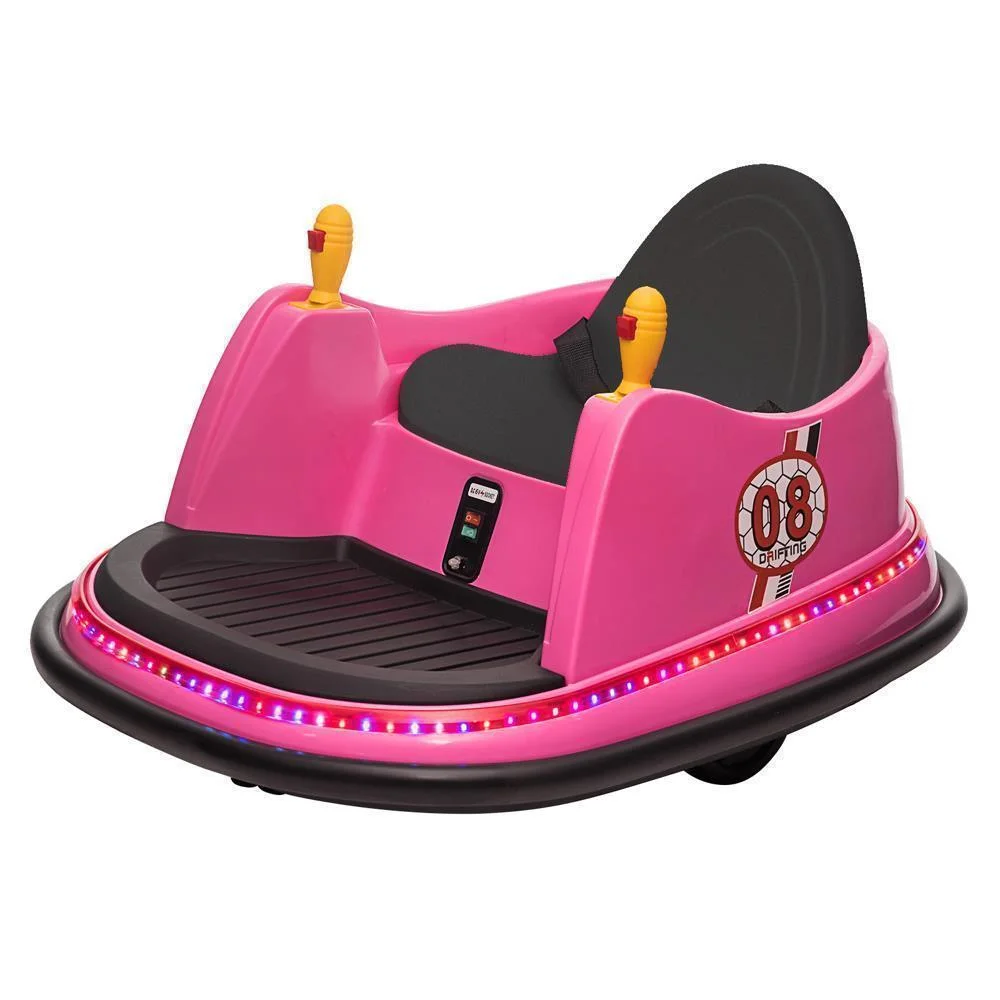 360 Spin Music Bumper Car: Electric Battery Powered Ride-On Toy for Kids (6V)