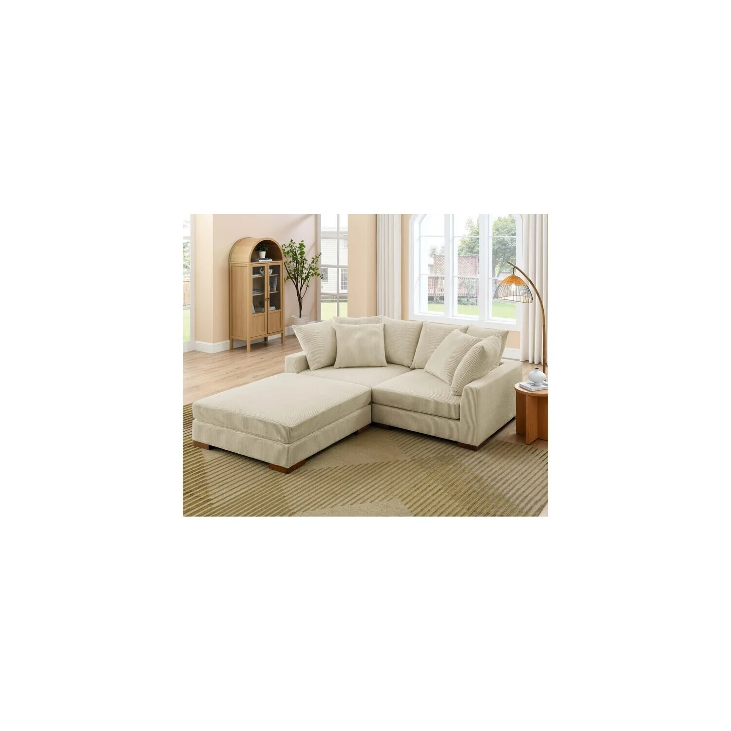 HomeStock 3 - Piece Upholstered Sectional