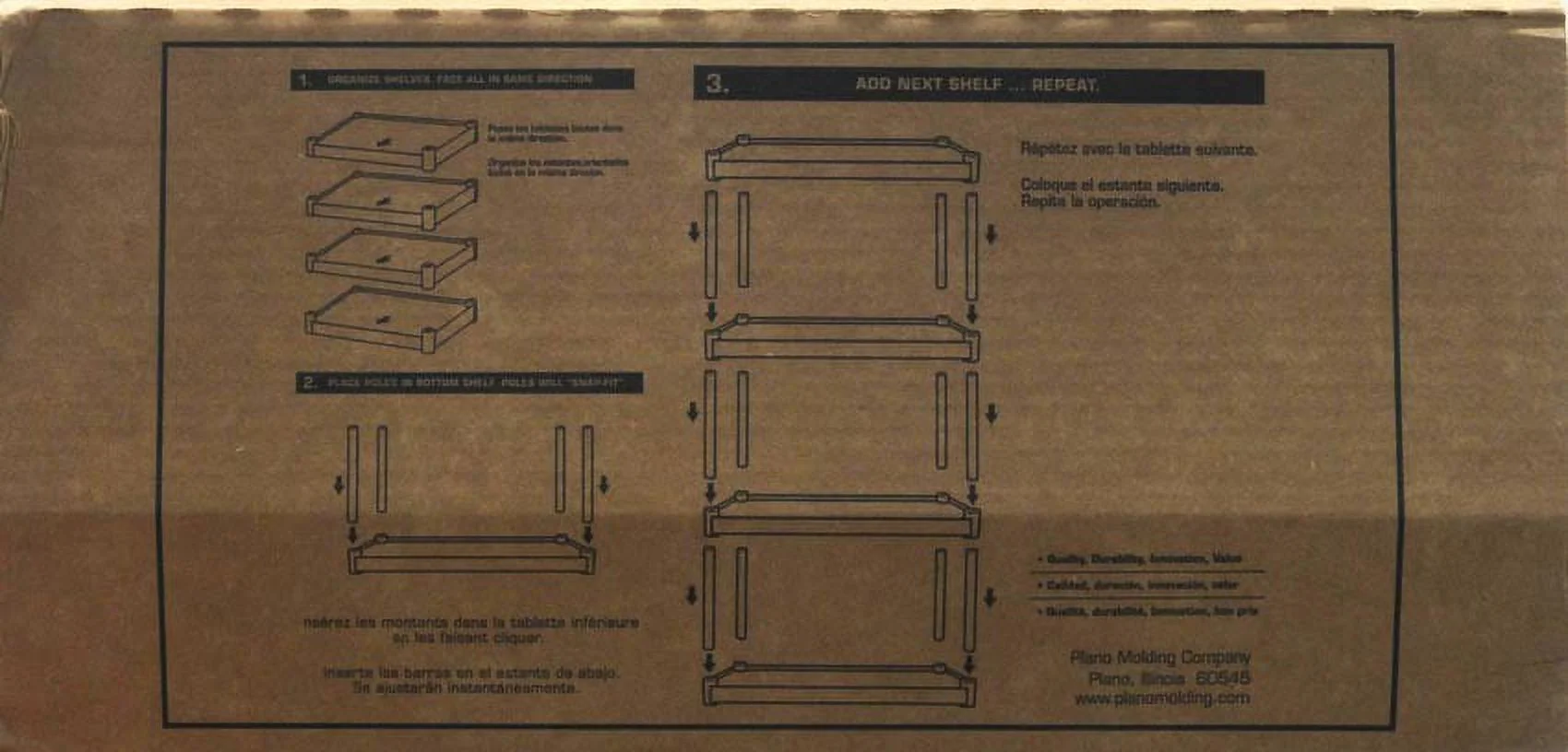 Plano 4-Tier Shelving Unit, Black
