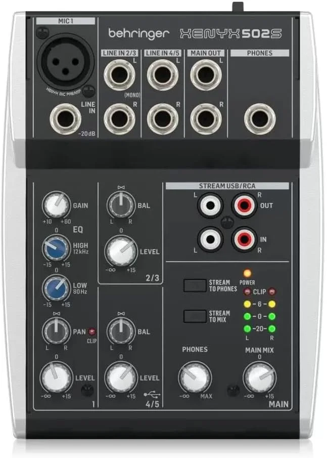 Behringer Xenyx 502S 5-channel Analog Streaming Mixer
