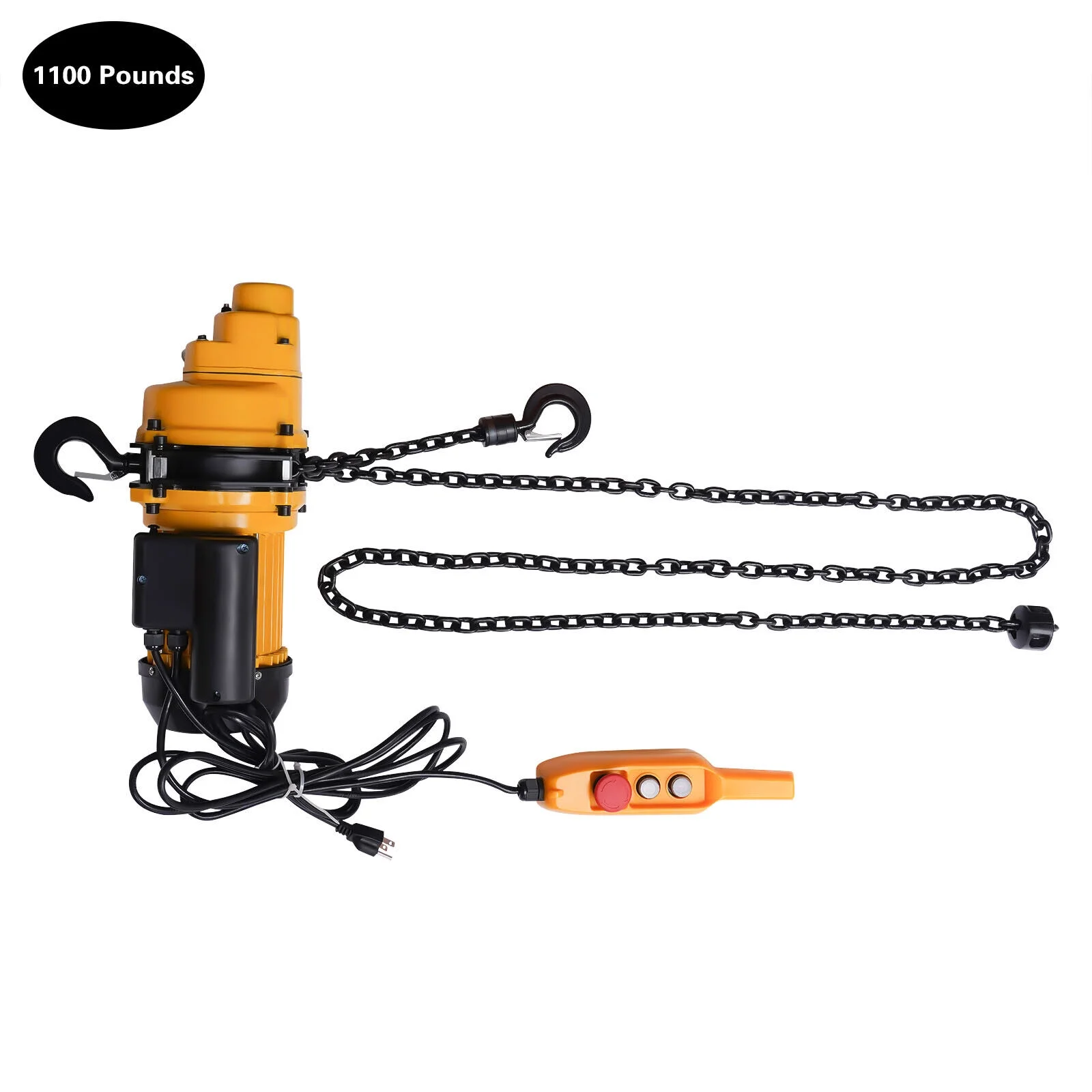 1/2Ton 1300W Electric Chain Hoist 1100Lb 13Ft Lifting Chain Hoist w/Wired Remote Control