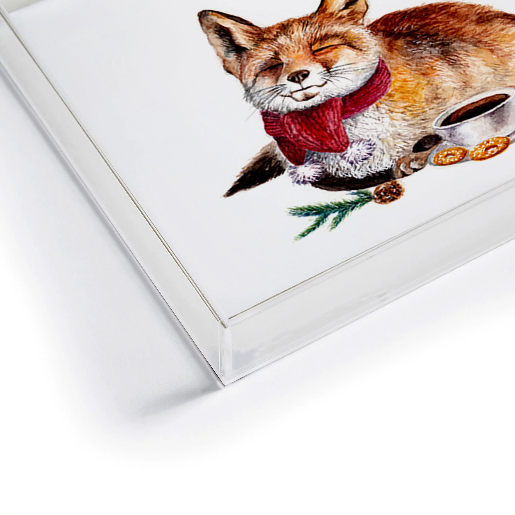 Society6 Coffee Fox by Anna Shell Acrylic Tray
