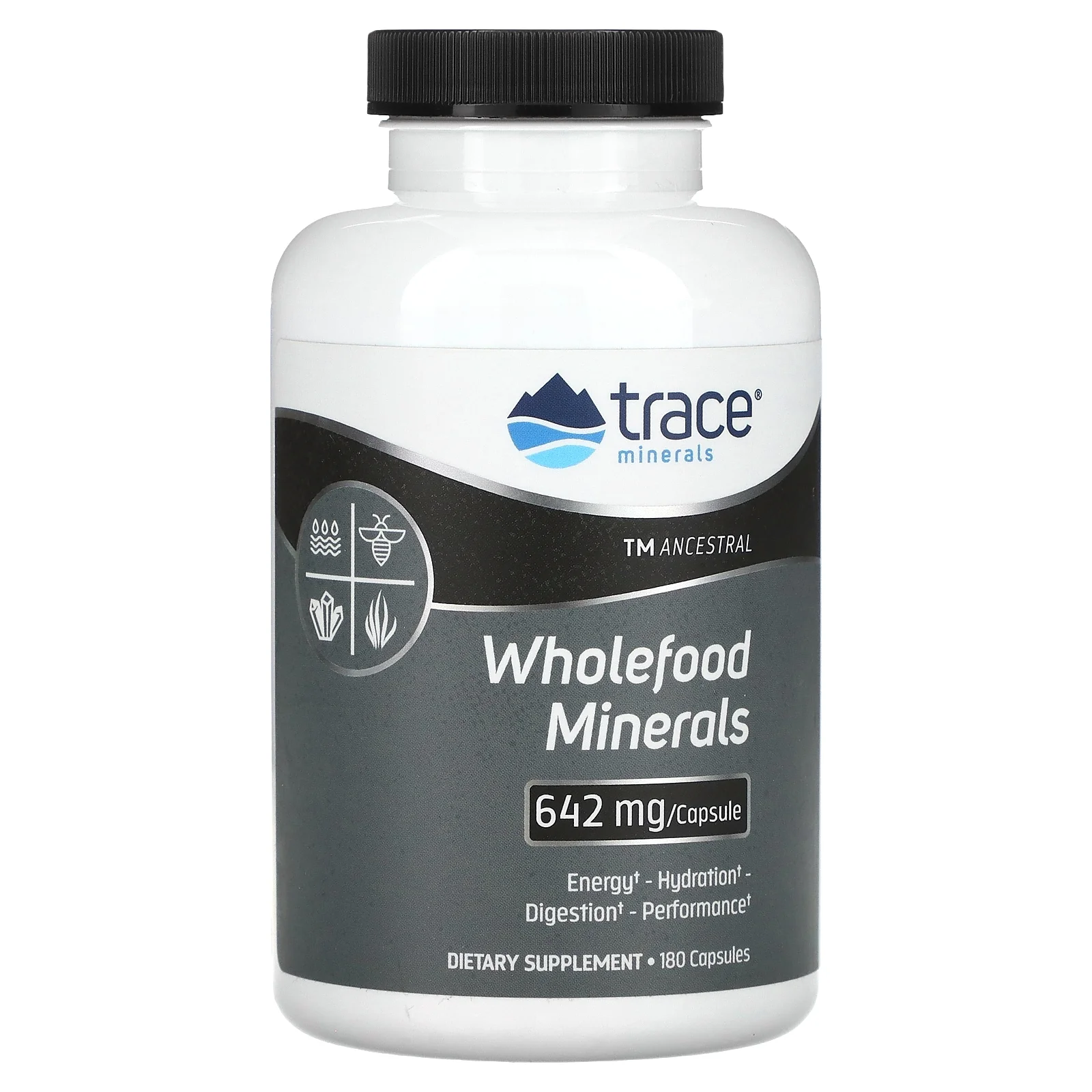 Trace Minerals ® TM Ancestral, Wholefood Minerals, 642 mg, 180 Capsules