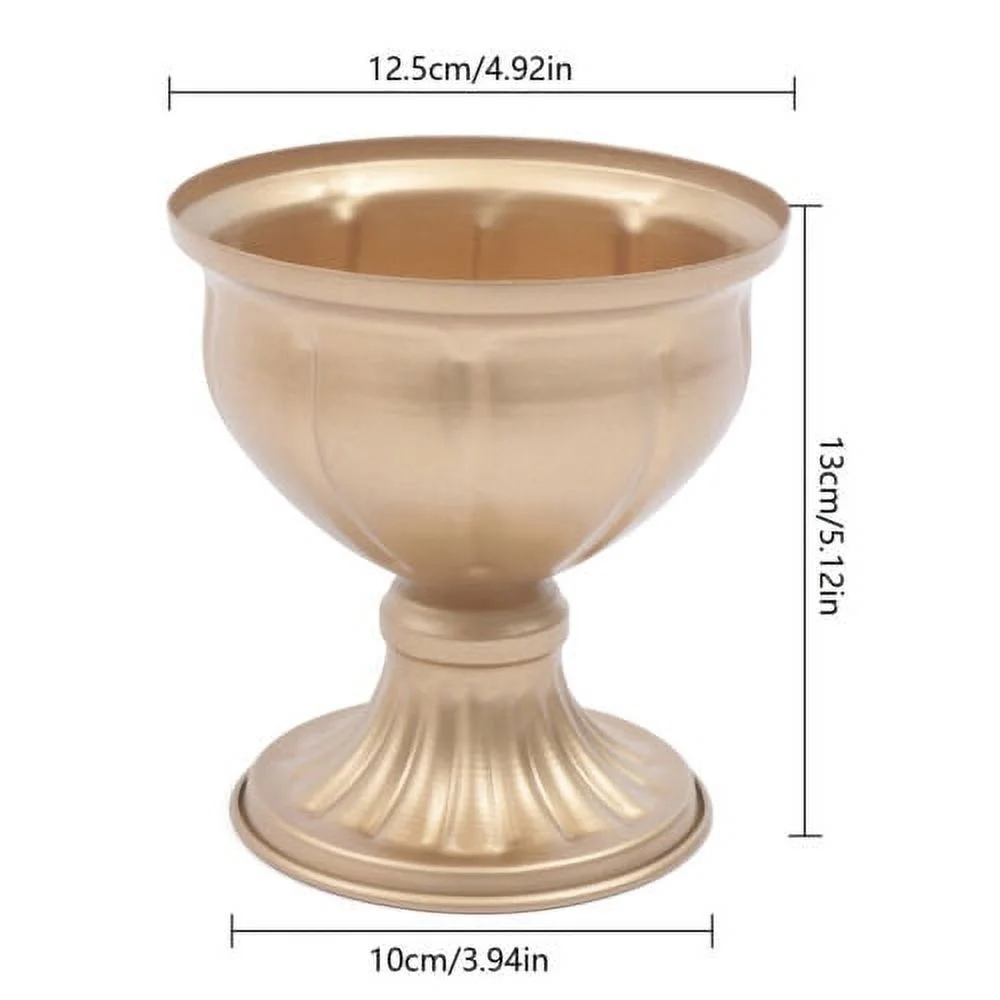 10PCS Metal Urn Planter Elegant Wedding Centerpieces Vase Gold for Party