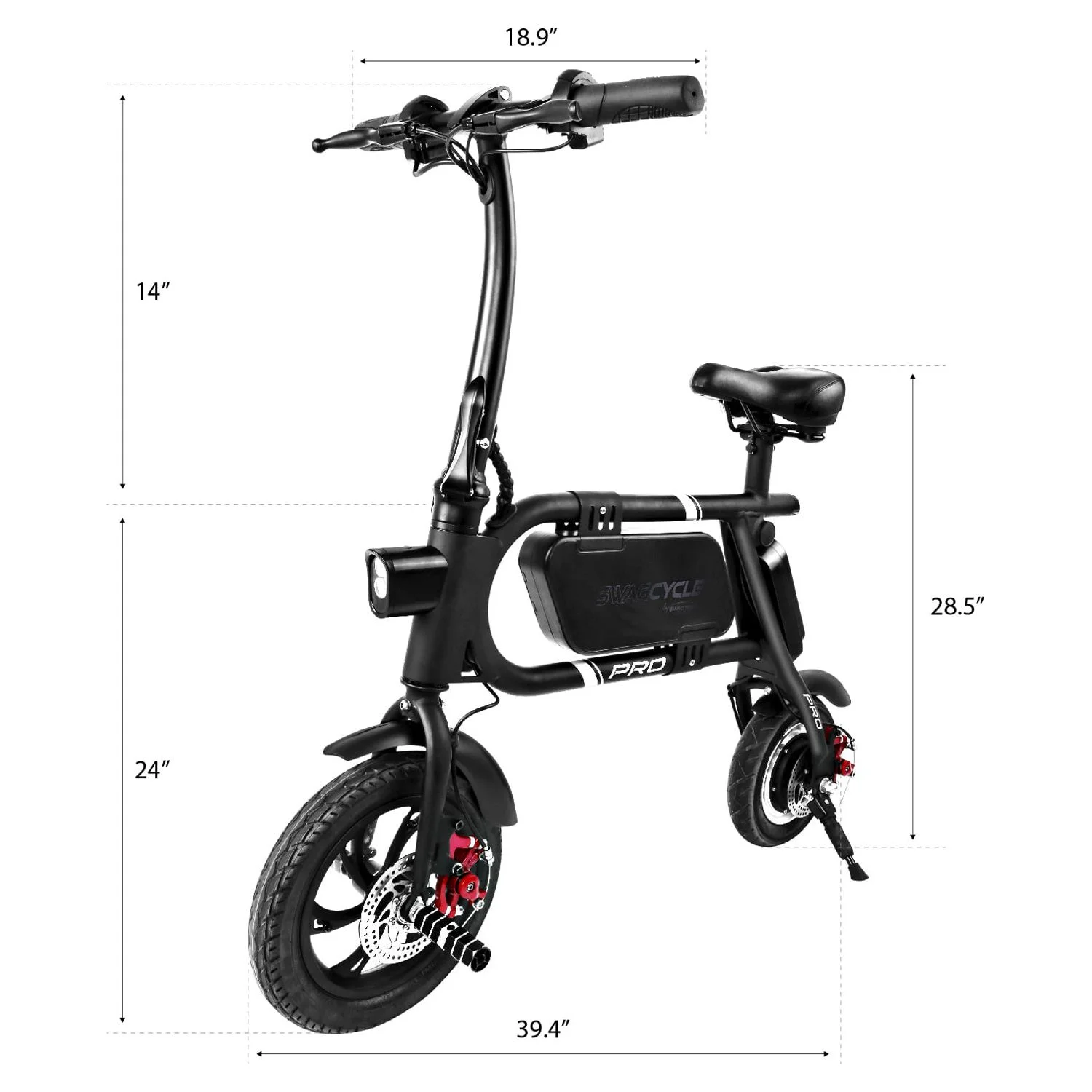 Swagtron Swagcycle Pro Pedal-Free Electric Scooter Rider