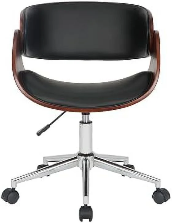 xrboomlife Monroe Office Chair  Water and Stain Resistant Faux Leather Upholstery  Height Adjustable  -degree Swivel  Sturdy Chrome Base with Wheels