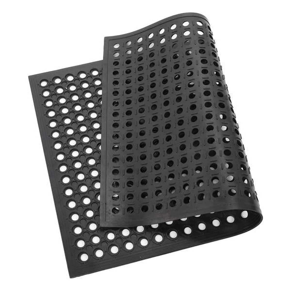 Bar Kitchen Industrial Multi-functional Anti-fatigue Drainage Rubber Non-slip Hexagonal Mat 60*90cm