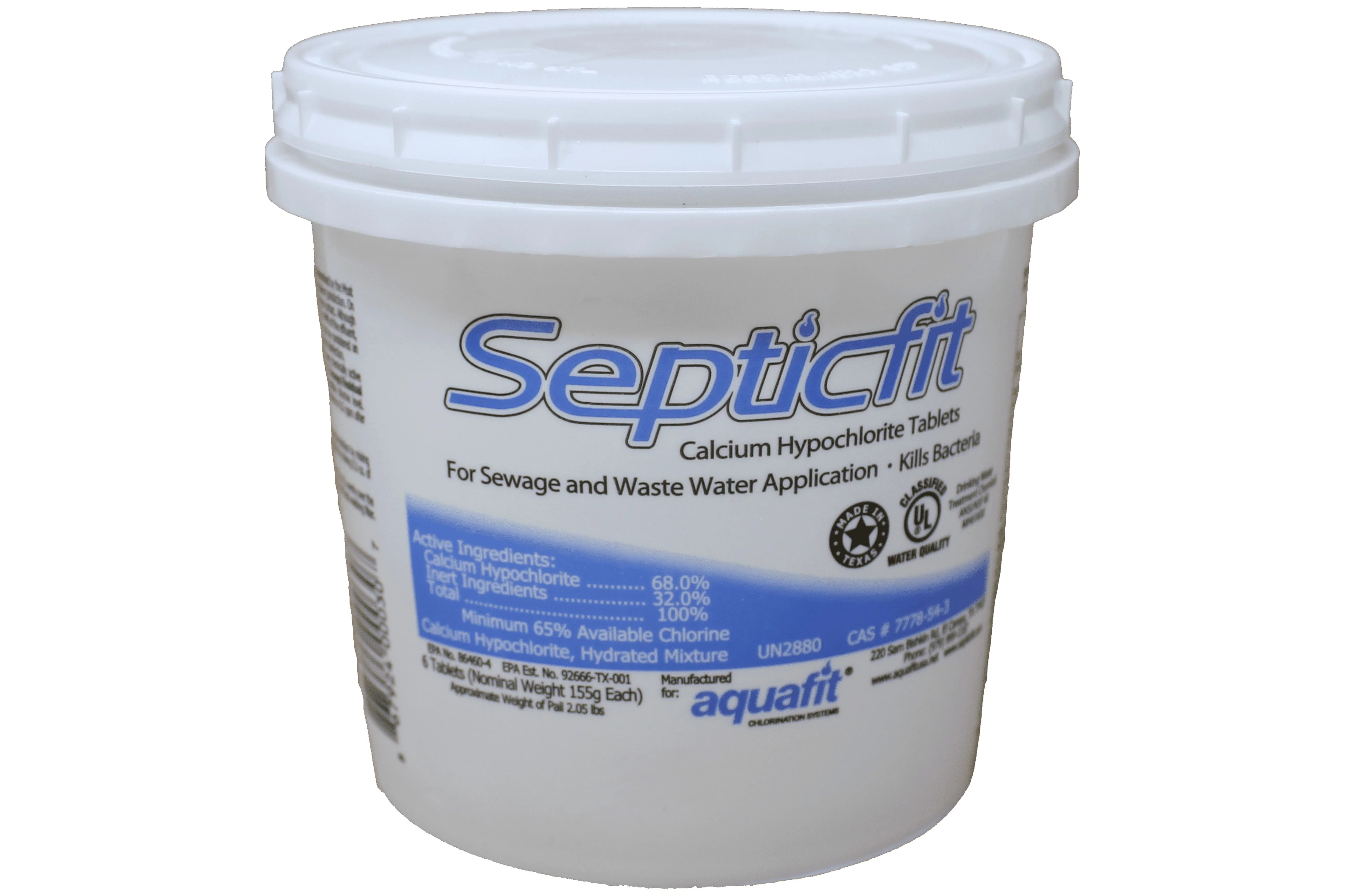 Septicfit Septic Chlorine Tablet - 4 Pail Value Pack - 6 Tablet Pails - 8.2 lbs NOT for USE in Swimming Pools