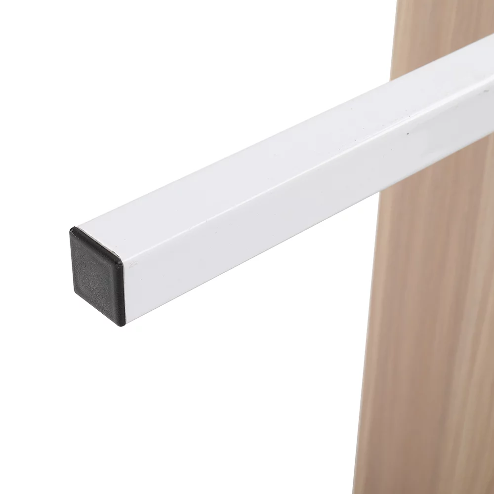 CAIHONG 5-Shelf Wood Modern Bookcase, Open Wall Mount Ladder Bookshelf with Industrial Metal Frame, (23.62 x 11.81 x 70.87)