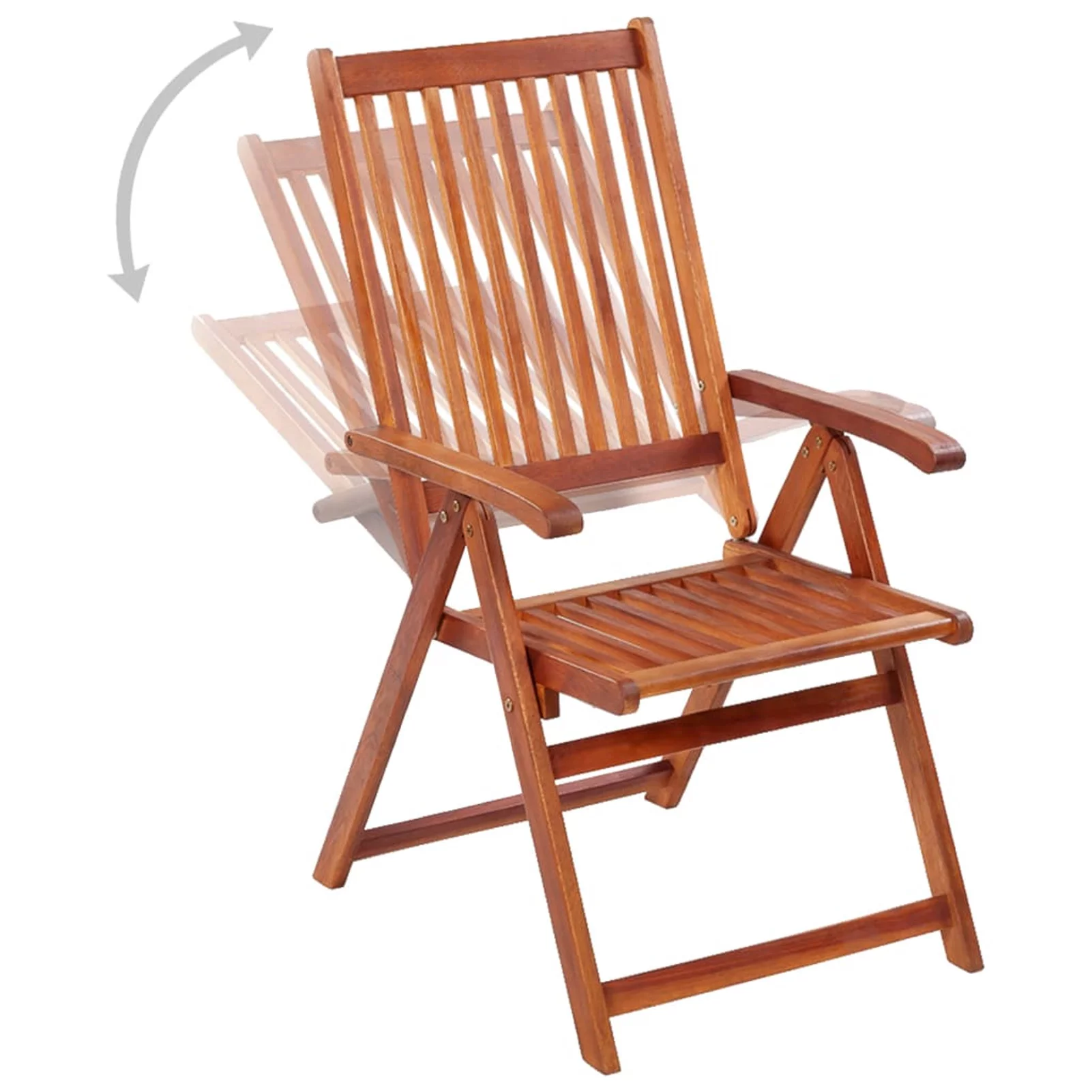 Walmeck Folding Patio Chairs 3 pcs Solid Acacia Wood