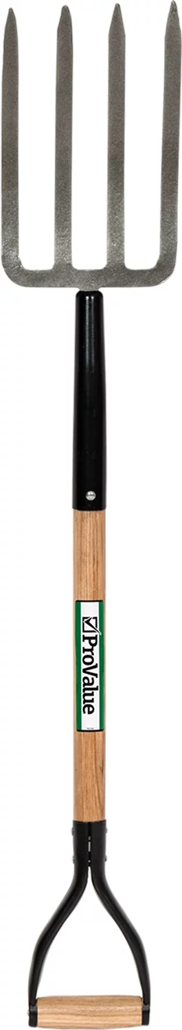 Seymour S300 DuraLite 4 Tine Steel Spading Fork 31 in. Wood Handle