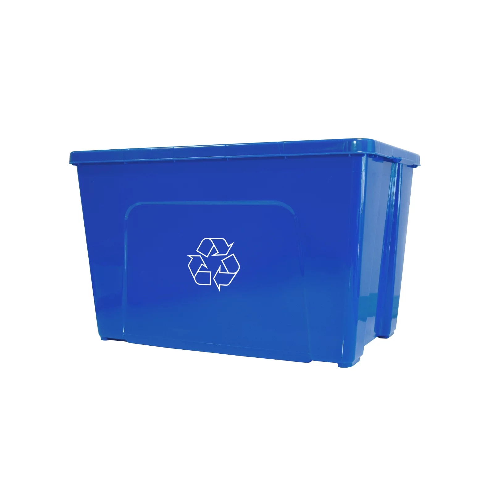 good natured Curbside Recycler, 14 Gallon / 53 Liter – Recycling Bin for Curbside Recycling - Plant Based, BPA-Free Recycling Bin with Recycling Logo, Blue