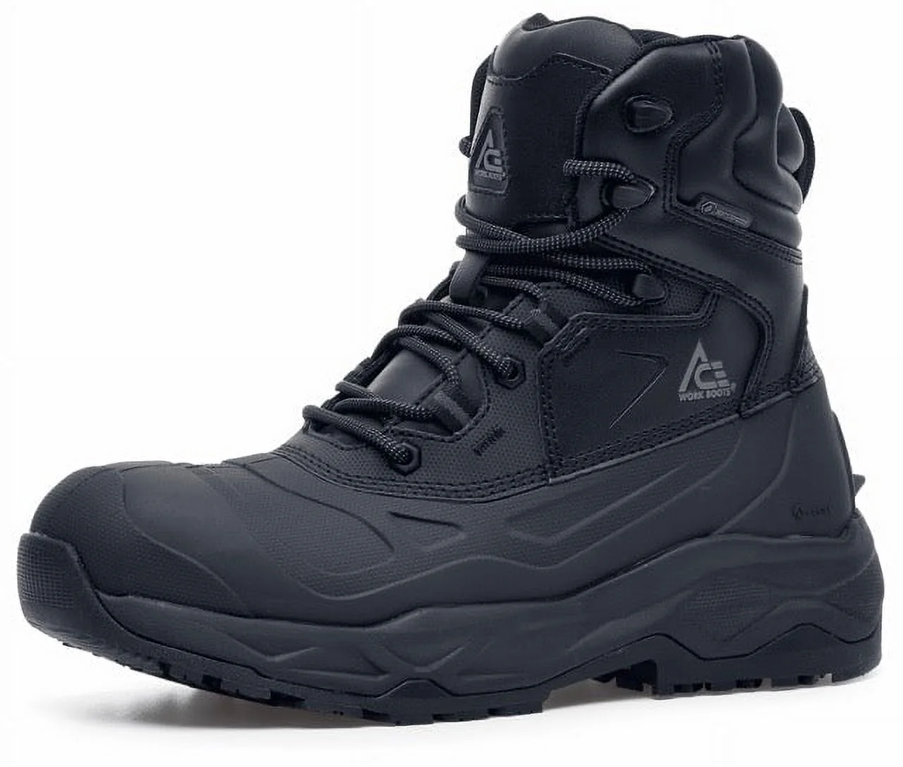 ACE Work Boots by SFC, Fargo II, Men's, Women's, Unisex, Composite Toe Work Boots, Slip Resistant and Waterproof, Black