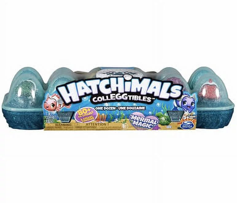 Hatchimals CollEGGtibles, Mermal Magic 12 Pack Egg Carton Season 5 (Styles May Vary)