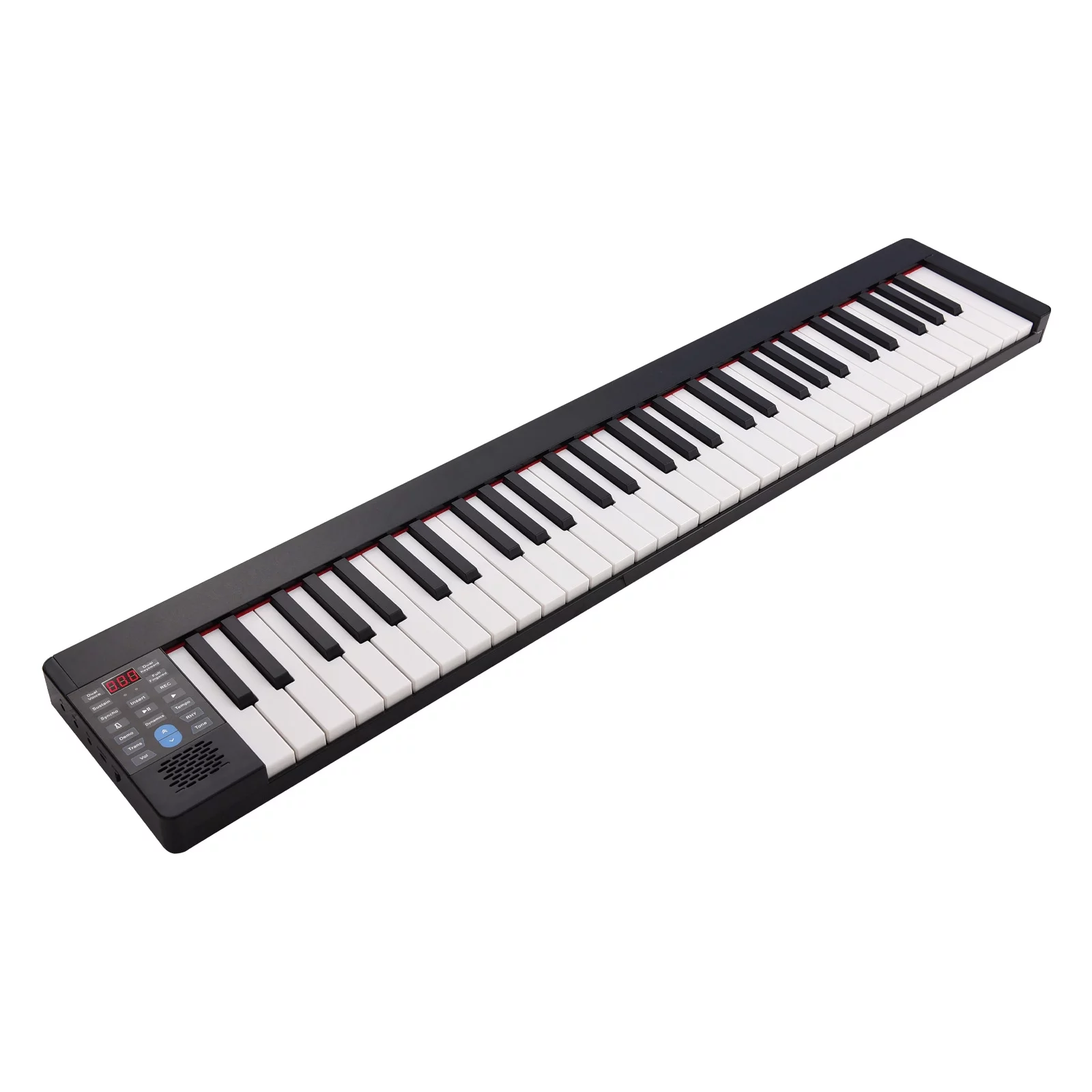 ametoys Folding Digital Piano, 61-Key Sensitive Keyboard with LCD Display and BT Connectivity