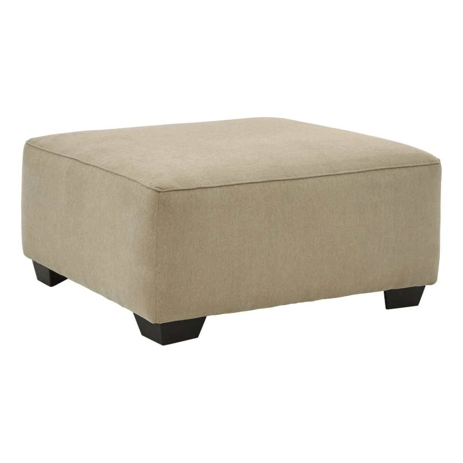 Ashley Furniture Lucina Fabric Oversized Accent Ottoman in Beige & Black
