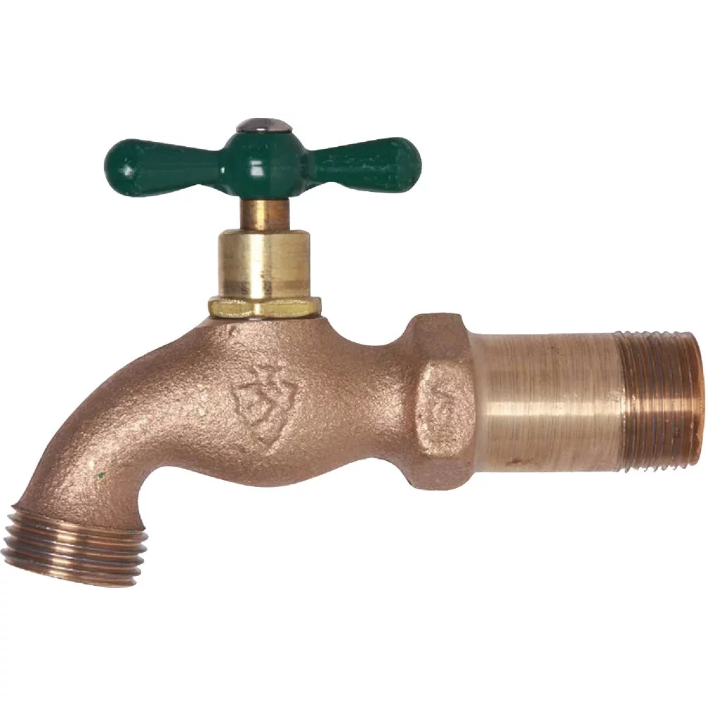 1 PK, Arrowhead Brass 202LF-Arrowhead Brass 3/4 In. MIP x 3/4 In. Male Hose Thread Standard Hose Bibb