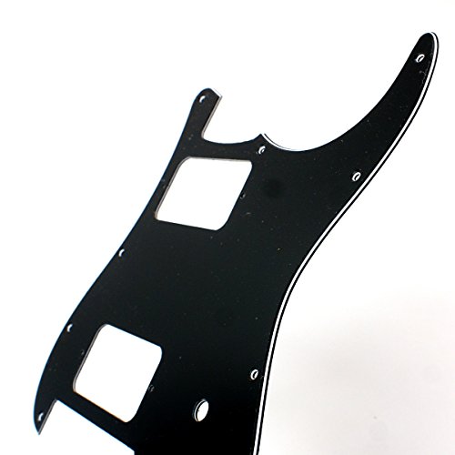 Left handed Strat style HH Layout Guitar Pickguard,3ply black