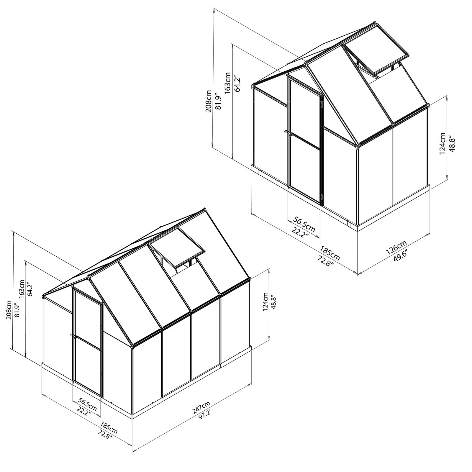 Palram Nature Hybrid - Walk-In Greenhouse
