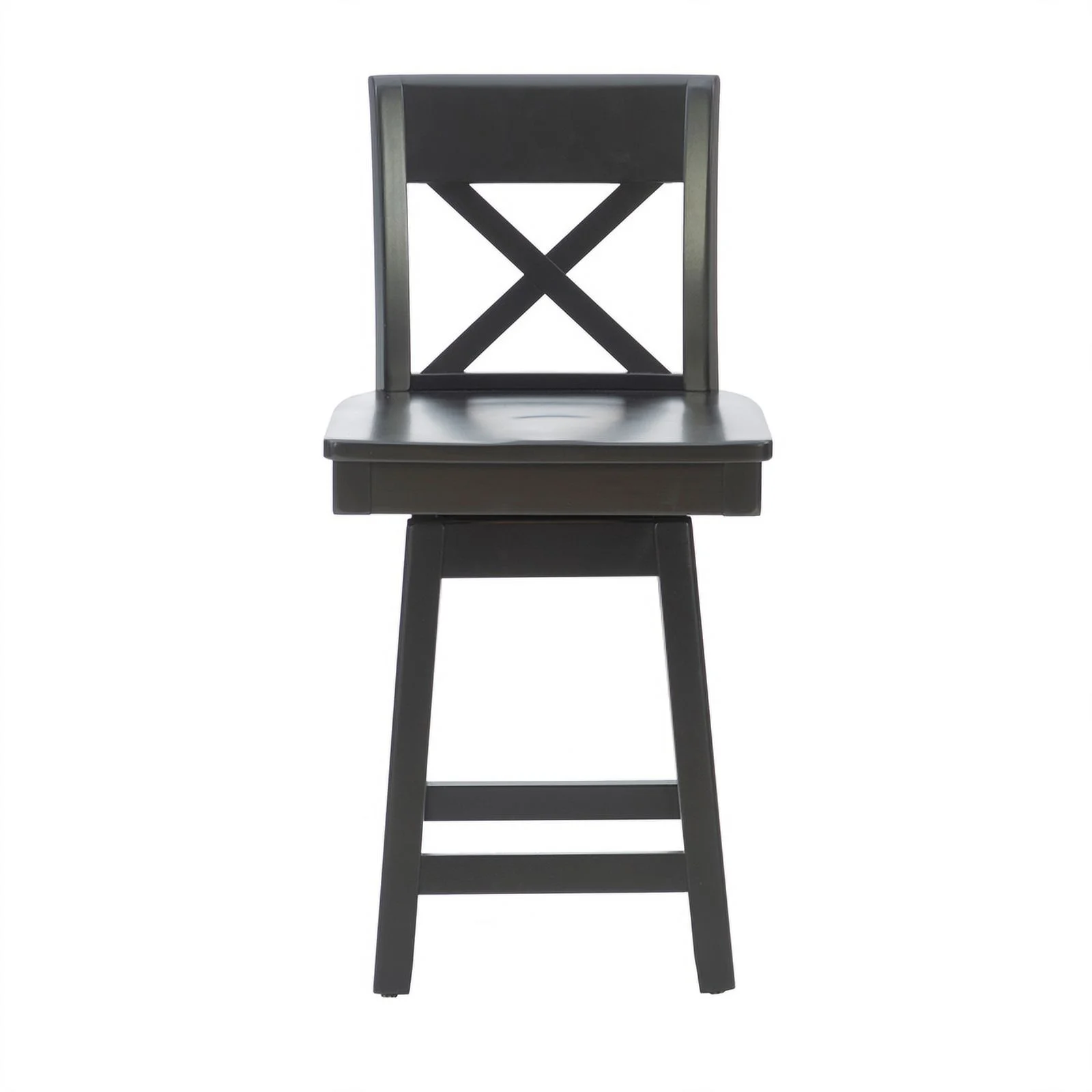 Pemberly Row Sturdy Solid Rubberwood Swivel X Back 24