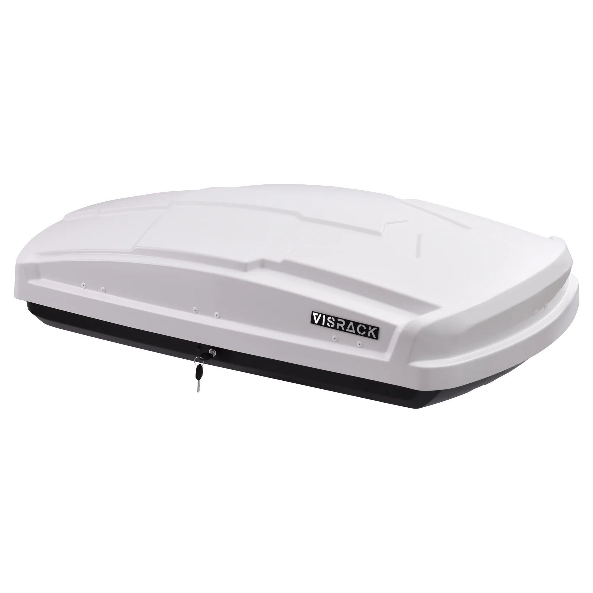 Hard Shell Roof Cargo Carrier with Security Keys, Roof Box, Cargo Box, 58.3 x 35.4 x 13 Inches, 15.5 Cubic Feet Capacity (Tool-Free Installation), White