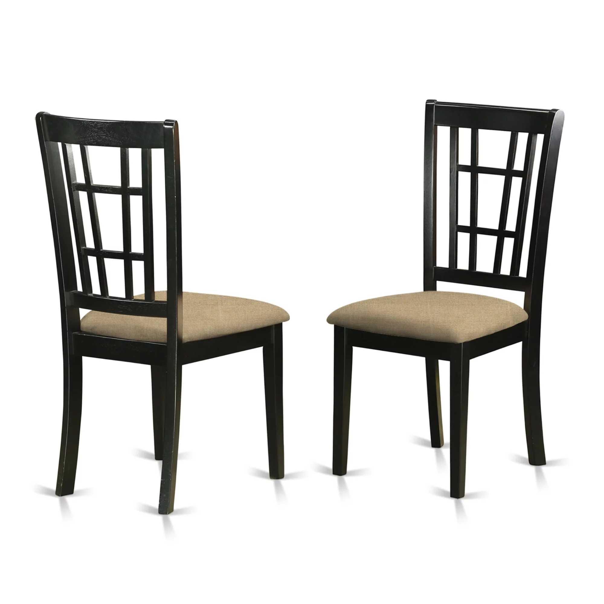 East West Furniture Weston 5-piece Wood Dinette Table and Chair Set in Black