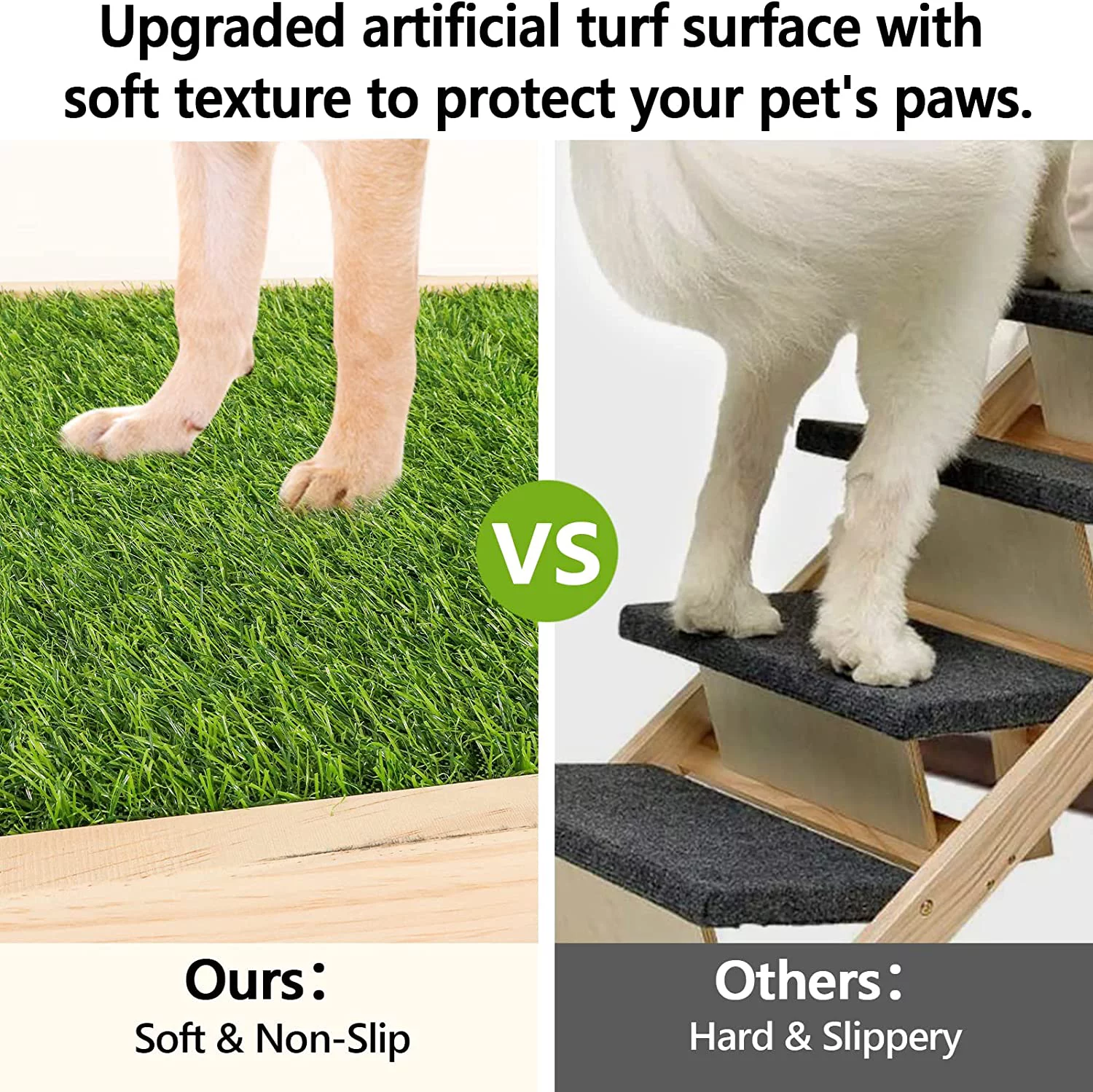 X XBEN Dog Ramp for Bed, Large Small Dog Ramps Large Dog Stairs for High Beds,Pet Ramps,45