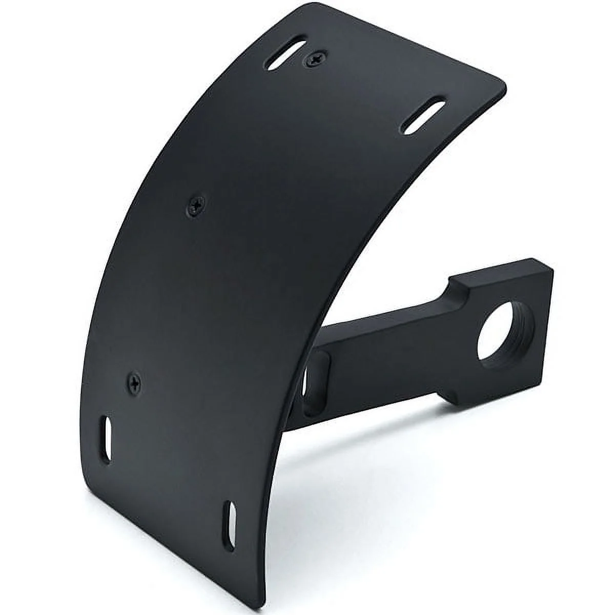 Krator Black Vertical Axle Mount Motorcycle Plate Holder Compatible with Harley Davidson Dyna Glide Wide Glide FXDWG FXWG