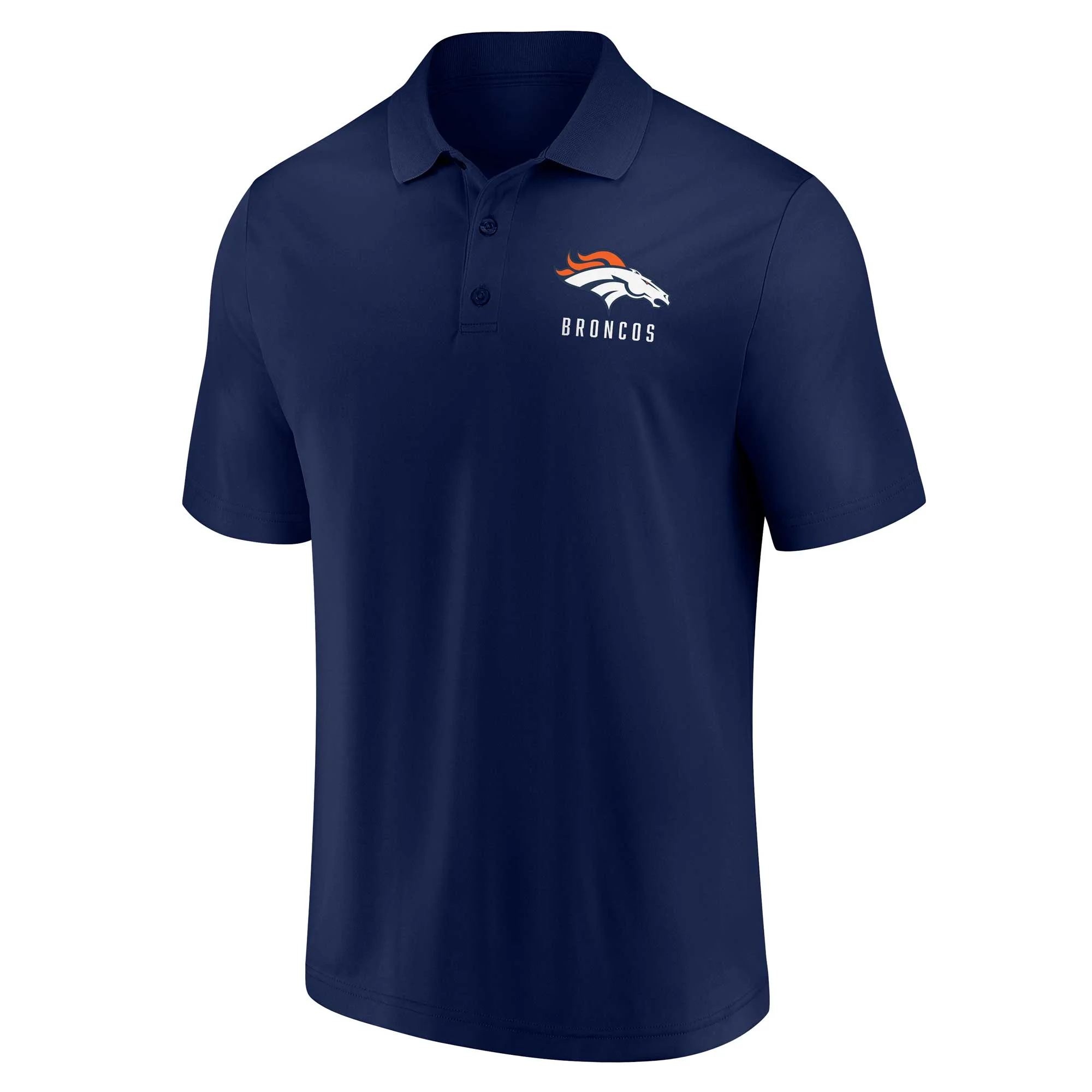 Men's Fanatics White/Navy Denver Broncos Lockup Two-Pack Polo Set