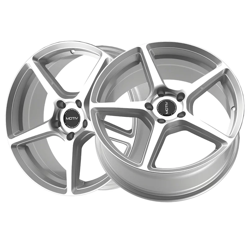 17x7.5 Motiv 433MS Blade Gloss Silver Machined Face Wheel 5x112 (40mm)