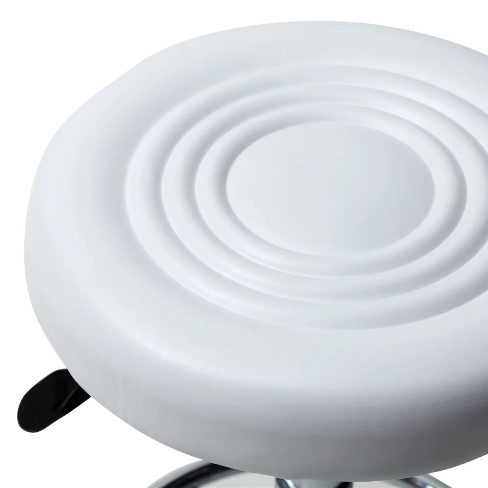 Zimtown 2Pcs Swivel Adjustable Hydraulic Salon Stool Chair White