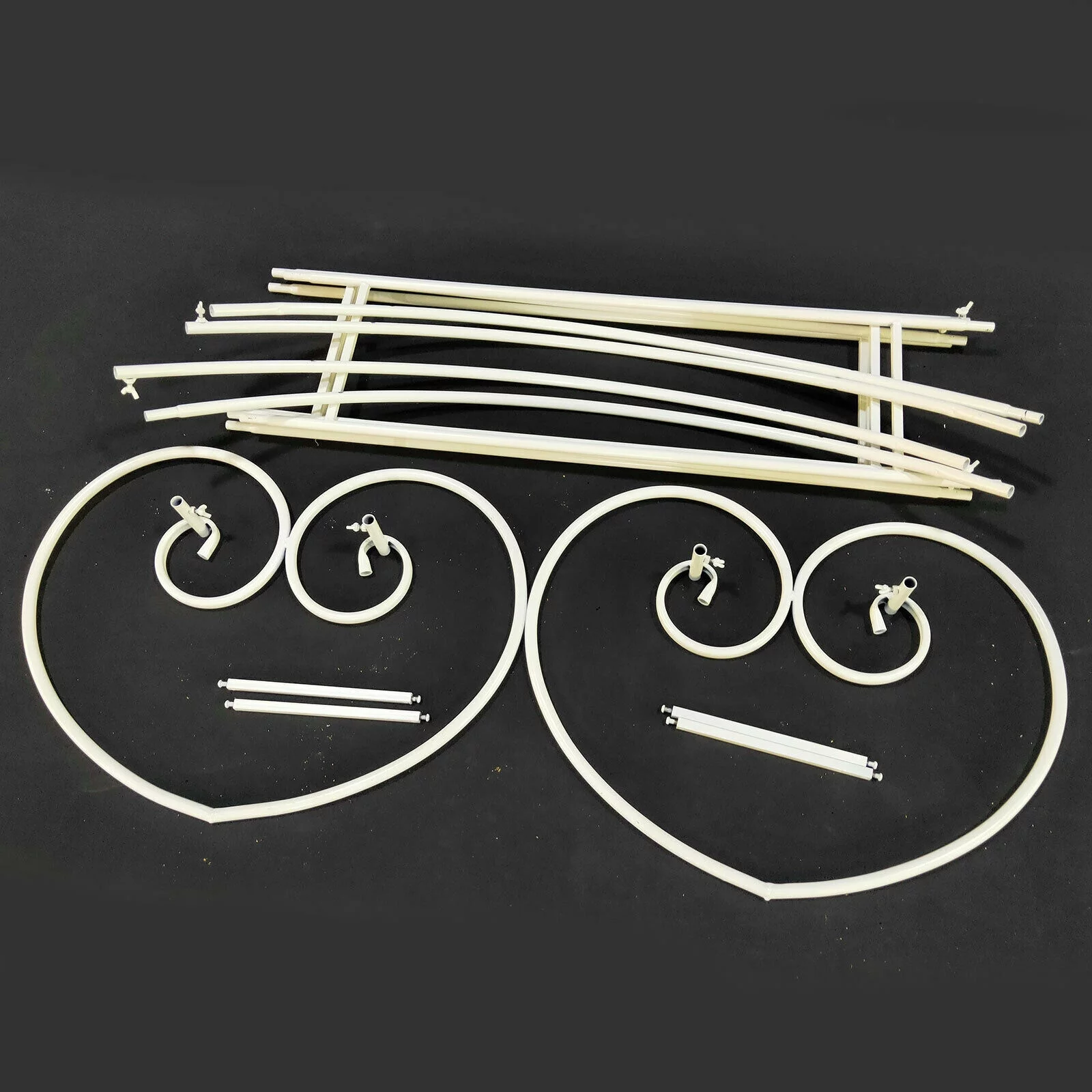 90.55” Wedding Arch Metal Frame Flower Balloon Garland Backdrop Plant Climbing Stand Party Event 7.5ft