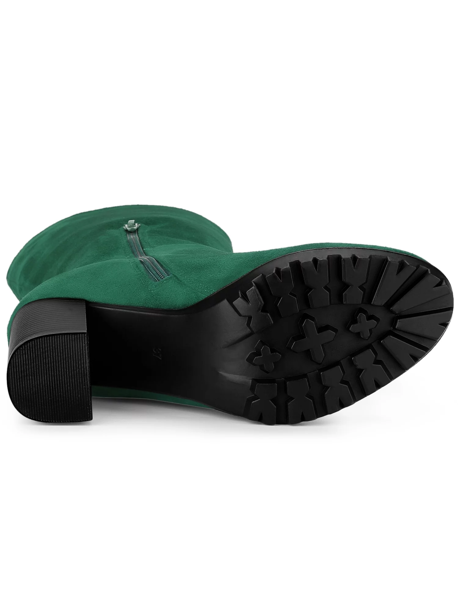 Allegra K Women's Mid-calf Block Heel Boots