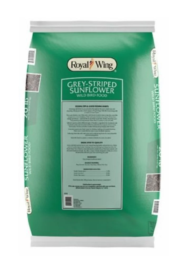 Royal Wing 145 Animal Supplies Grey-Striped Sunflower 20 lb. Bag Wild Bird Food
