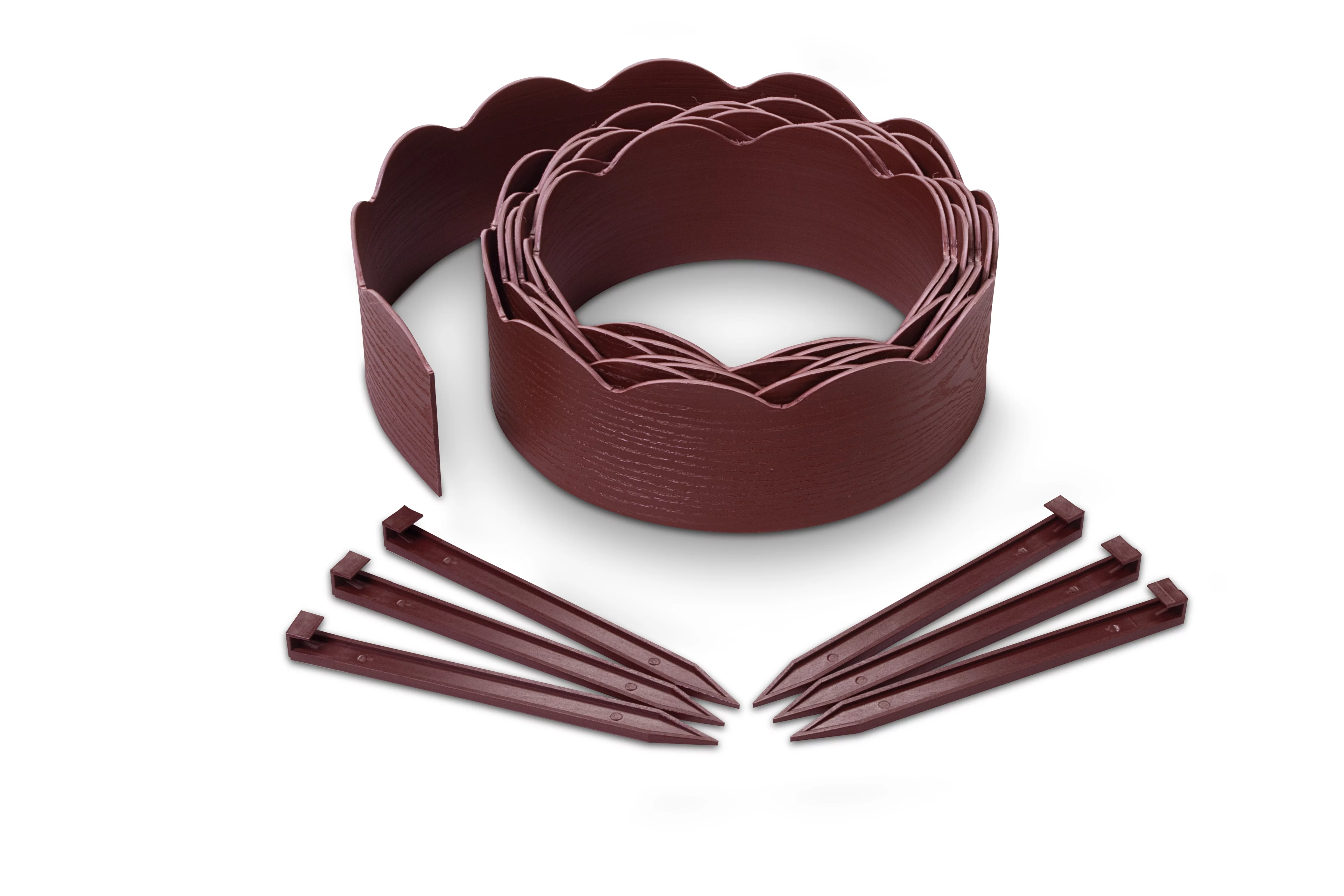 EasyFlex Embossed 2-in-1 Landscape Edging in Rde, 20 ft. Kit, Plastic