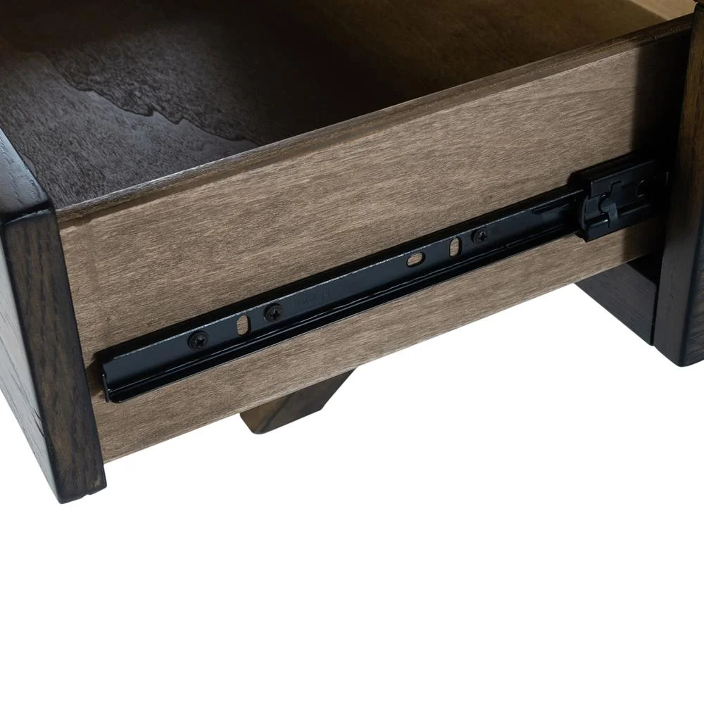 Liberty Furniture Drawer End Table Transitional Brown