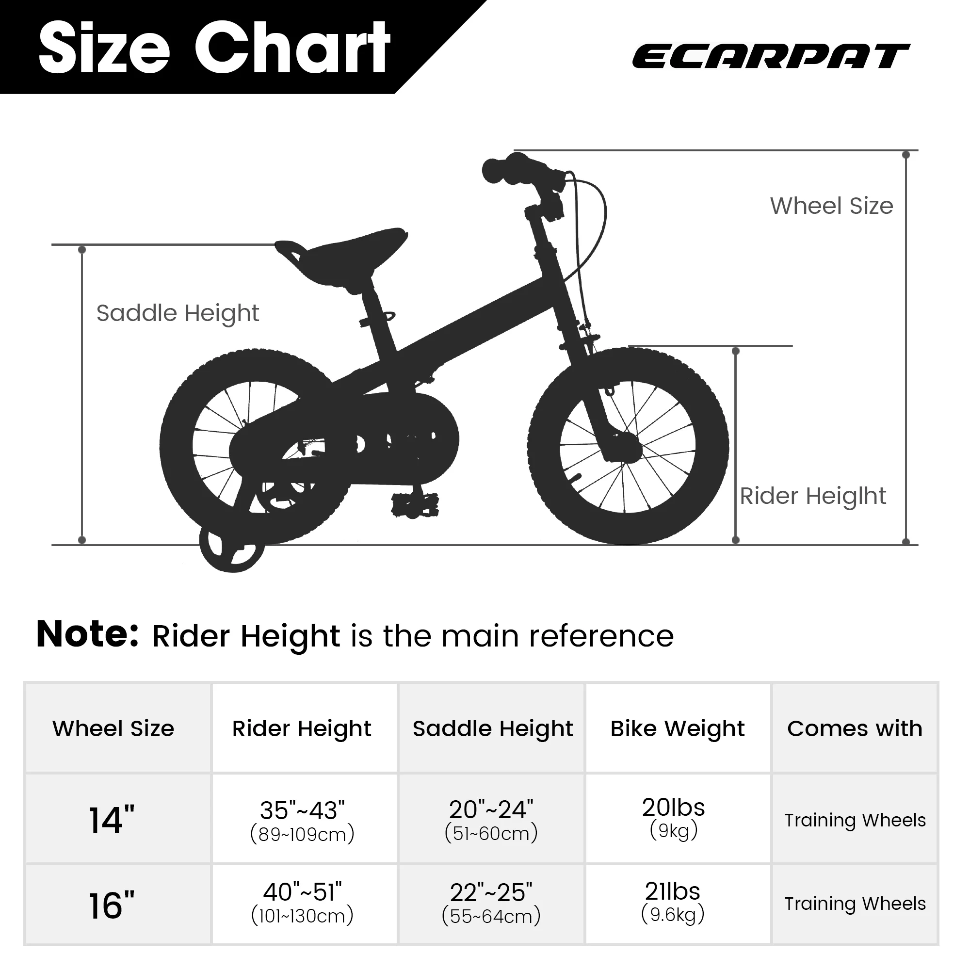 Ecarpat Kid's Bike 16 Inch Wheels,1-Speed Boys Girls Child Bicycles For 4-7Years,With Removable Training Wheels Baby Toys,Coaster+V Brake.