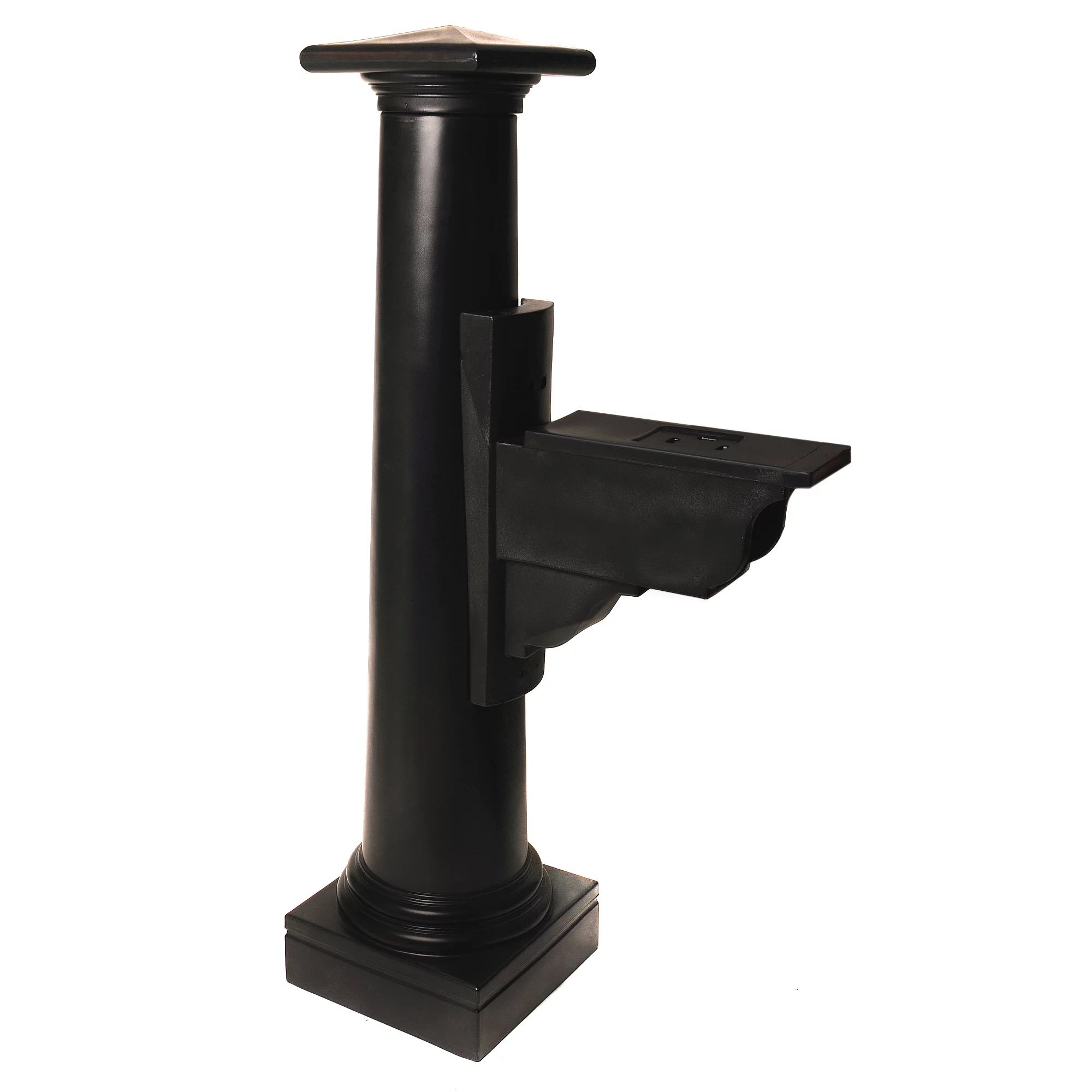 Mayne Statesville Mail Post - Polyethylene - Black (5831-B)