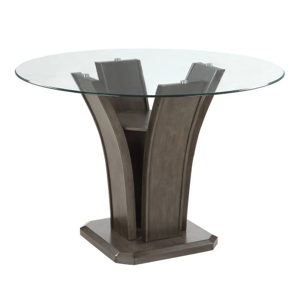 YLtoohoom Camelia - Counter Height Table Base - Dark Brown