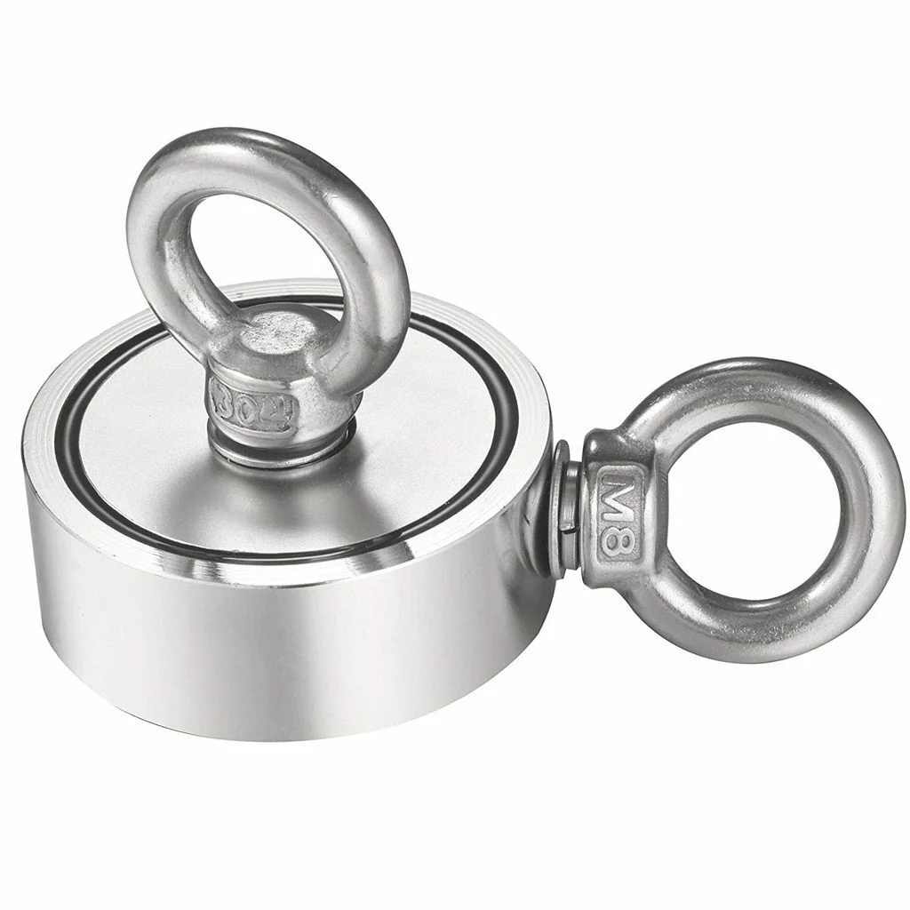 Fishing Magnet Kit Upto 400 Lbs Pull Force Strong Neodymium Double Sided Round