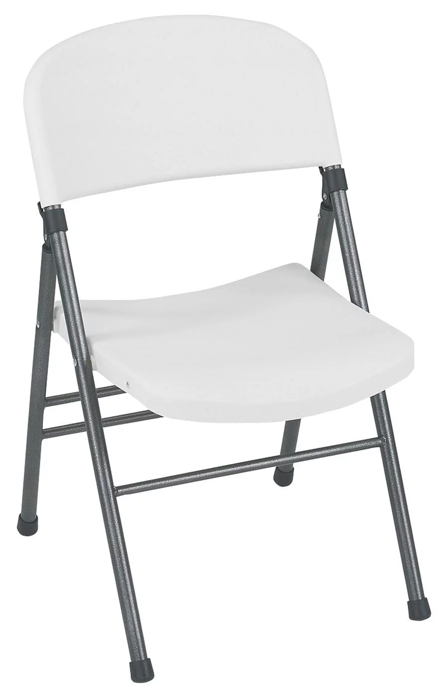 Resin Folding Chair with Molded Seat and Back White Speckle (4-pack)